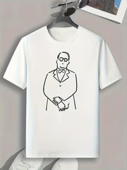 Gentleman Cigarette Print Men's Sports T-shirt