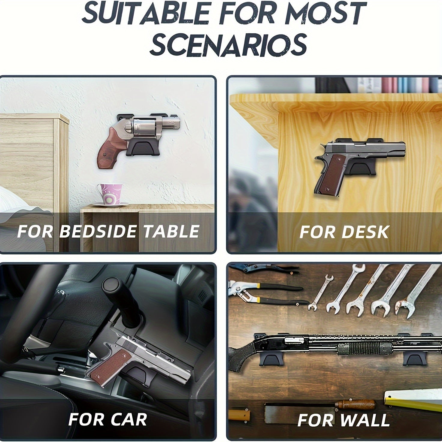 Concealed Magnet Mount with Safety Trigger Guard Protection