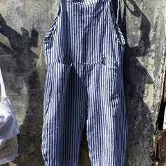Striped Cami Jumpsuit Wide Leg Women's Clothing