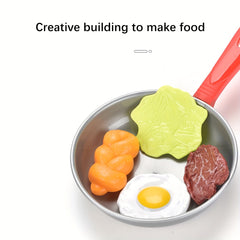 Kitchen Play House Pretend Cooking Toy with Utensils for Girls Boys