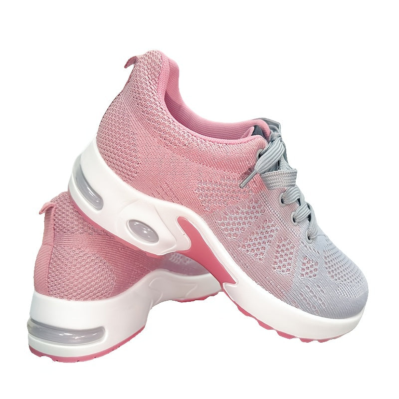 Women's Mesh Sneakers Lace Up Running Shoes Air Cushion Sport Shoes