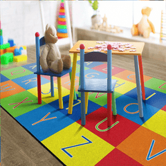 Colorful Letter Game Pad Large Carpet Area Carpet Living Room Bedroom Soft