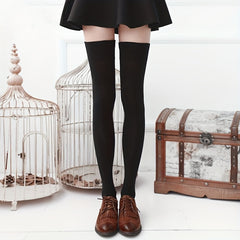 2 Pairs Thigh High College Style Over The Knee Socks Women's Stockings