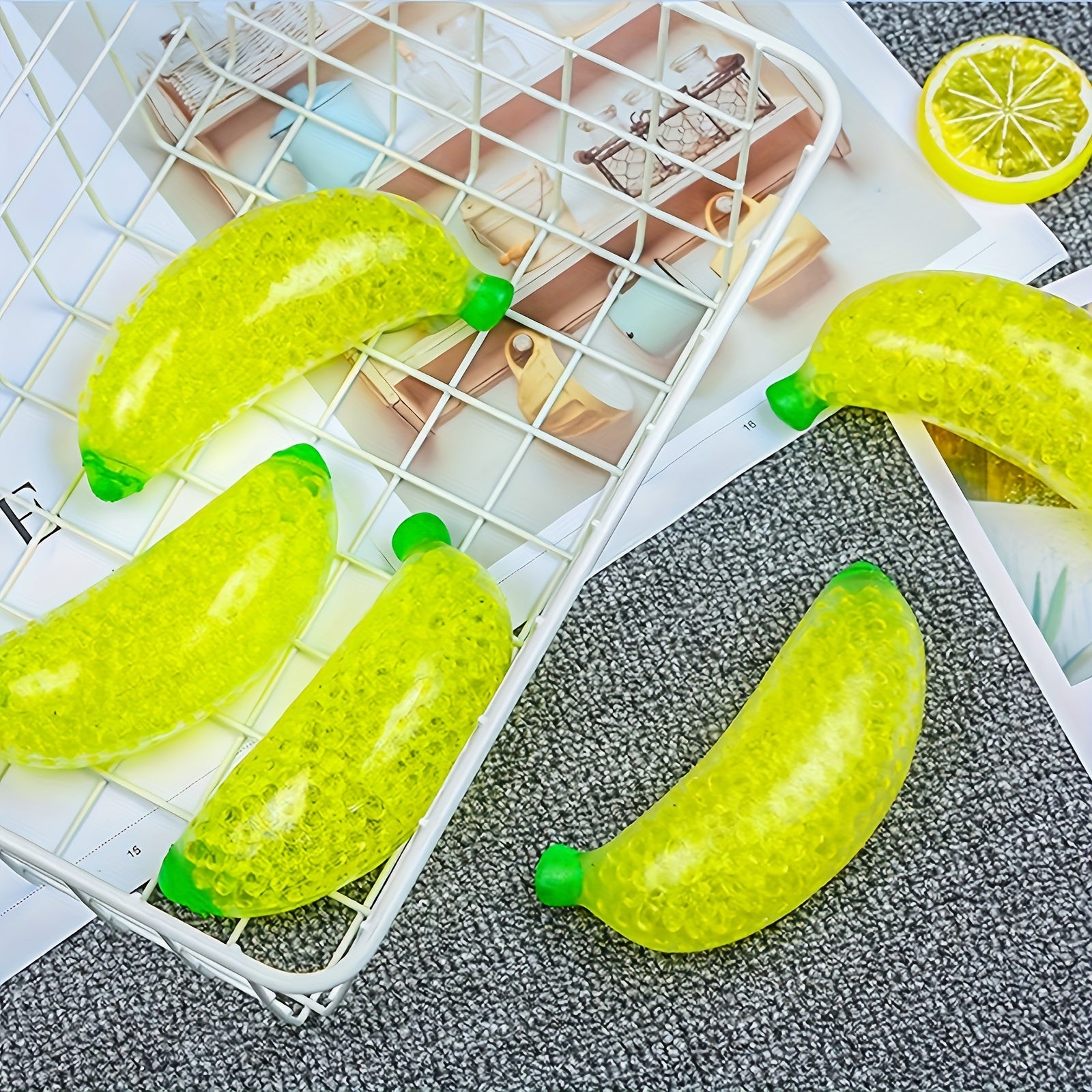 3pcs Simulation Banana Squeeze Toy Anti Anxiety Decompression Toys