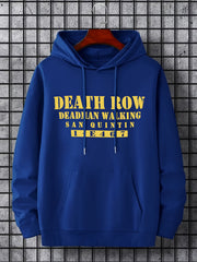 Men's Death Row Print Hoodie Casual Sweatshirt