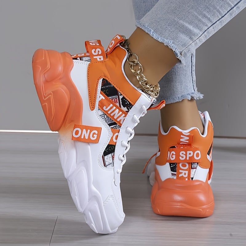Stylish High Top Basketball Shoes Lightweight Non-slip Sport Shoes