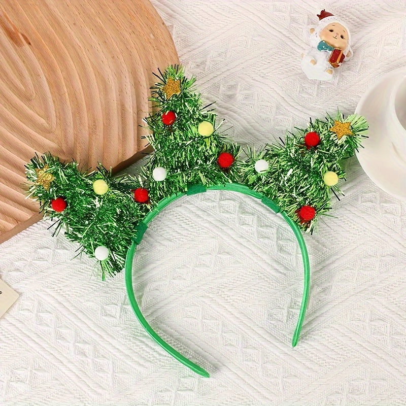 Sequins Christmas Tree Headband Women Girls Hair Accessories