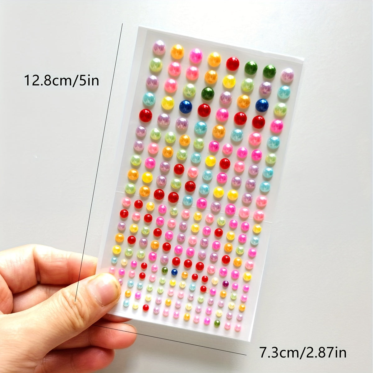 160pcs Colorful Pearl Rhinestone Stickers, Self-adhesive Face Decoration
