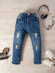 Boys Distressed Denim Pants with Pocket