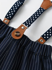 Baby Toddler Boy Formal Gentleman Suit Set Bowtie Pants Outfit