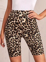 Leopard Print High Waist Leggings for Women