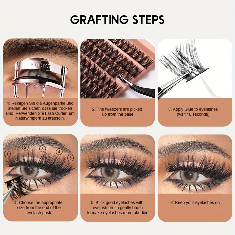 Long & Thick 7 Row False Eyelashes with Self Grafting Tech