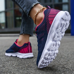 Women's Breathable Mesh Sneakers Casual Lace Up Sport Shoes