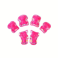 6PCS Luminous Protective Gear Roller Skating Training Knee Elbow Palm