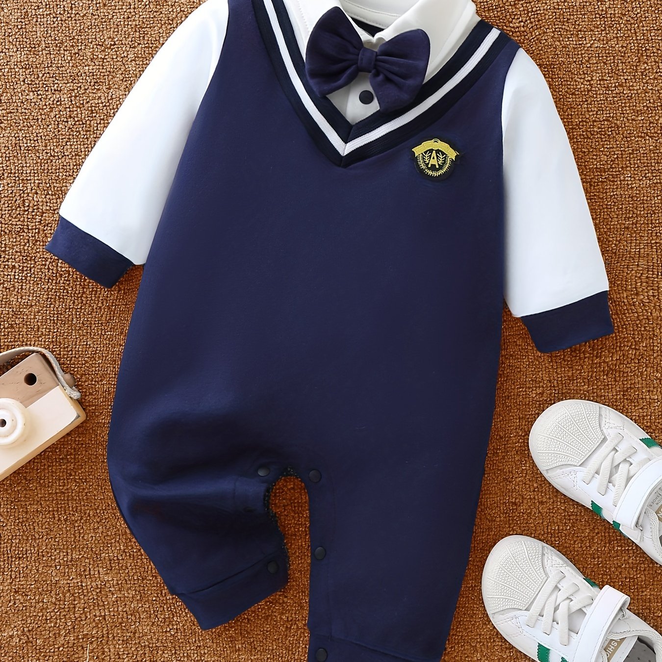 Baby Boys Gentleman Cotton Romper Jumpsuit
