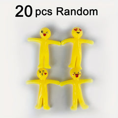 20 Yellow Stretchable Cartoon Toys for Children Over 3 Years Old