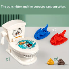 Toilet Shooting Game Set with Cartoon Toilet & Launchers - Kids' Entertainment