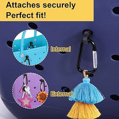 2pcs Key Holder Buckle Bag Insert Carabiner Key Chain Charm