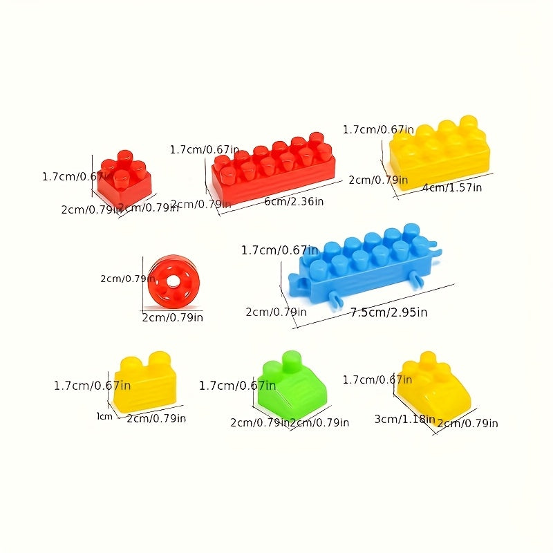 100pcs Puzzle Blocks for Creativity & Motor Skills