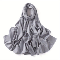 Solid Head Scarf Casual Hijab Thin Breathable Shawl Windproof Head Wraps Turban