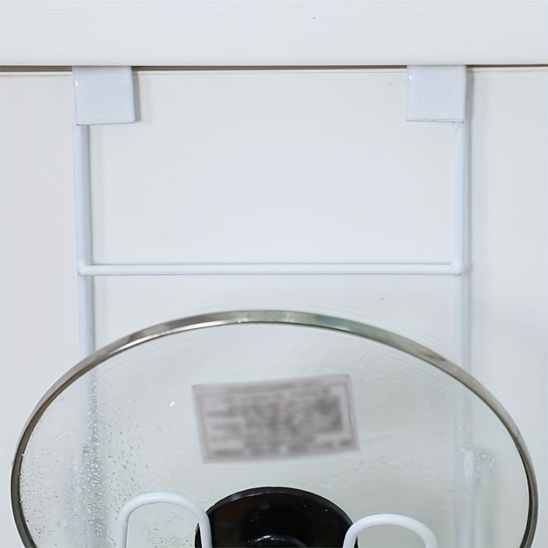 2 Tier Pot Lid Holder Over Cabinet Door Hanging Cutting Board Rack