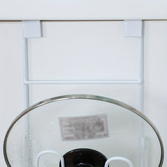 2 Tier Pot Lid Holder Over Cabinet Door Hanging Cutting Board Rack