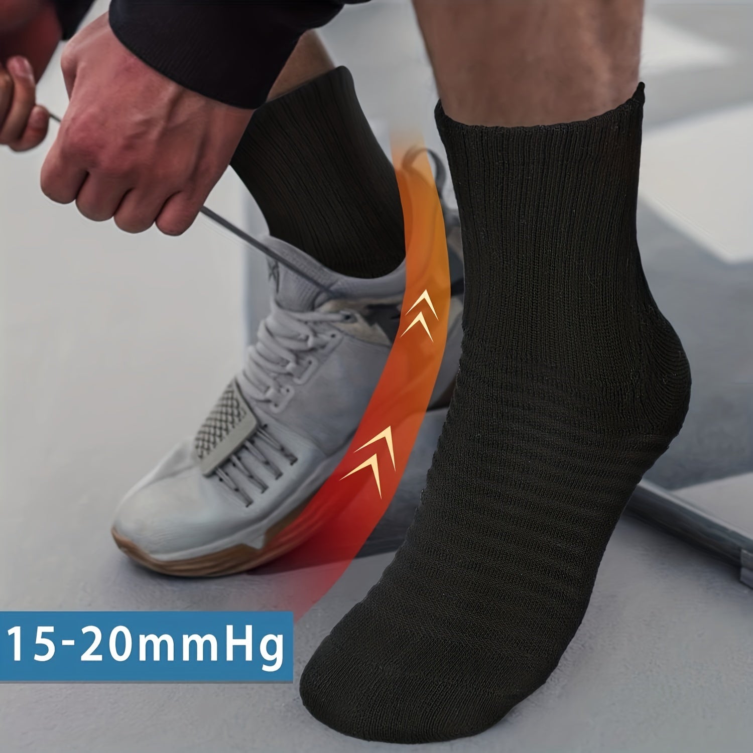3 Pairs Copper Compression Socks 15 20mmHg Anti Blister Boost Circulation