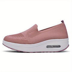 Women's Breathable Wedge Shoes Air Cushion Walking Casual Sneakers