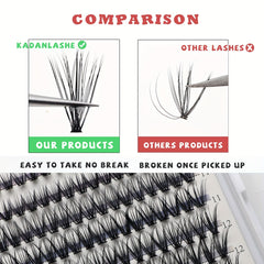 240 Pairs Cluster Lashes D Type 9mm 16mm Mixed Length Eyelashes DIY