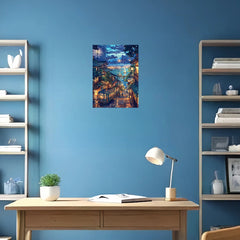 Night Town Numbered Painting Kit - DIY Hand Painted Furniture Decoration