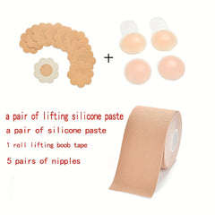 Invisible Lingerie Accessories Set Nipple Pasties & Bodytape