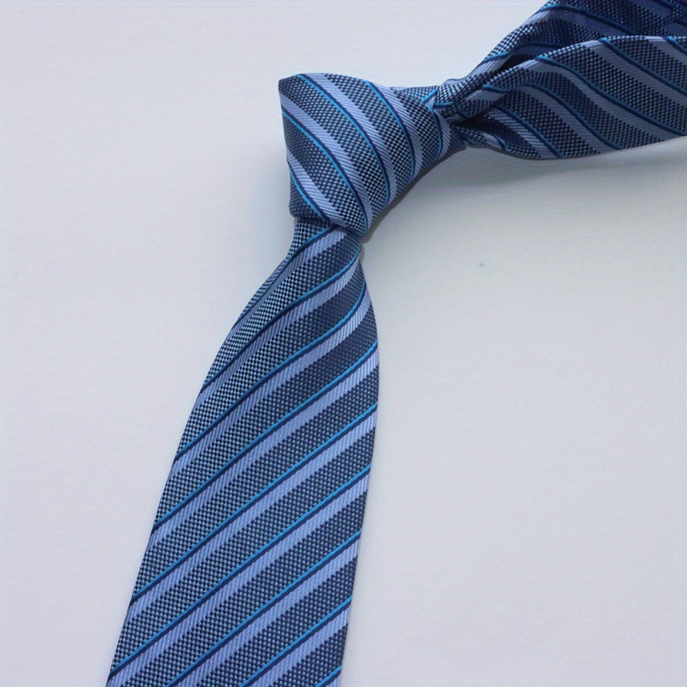 1200 Needles Classic Stripe High Neck Tie for Men Size 3 15Inch