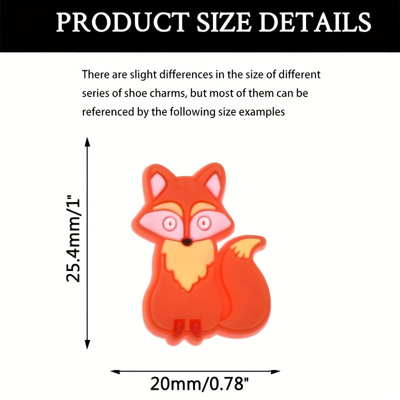 12pcs Cartoon Animals Shoe Decoration Charms, Christmas Birthday Party Favors
