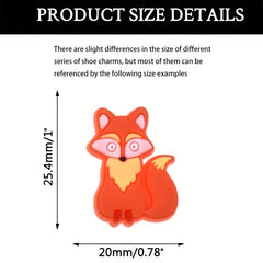 12pcs Cartoon Animals Shoe Decoration Charms, Christmas Birthday Party Favors