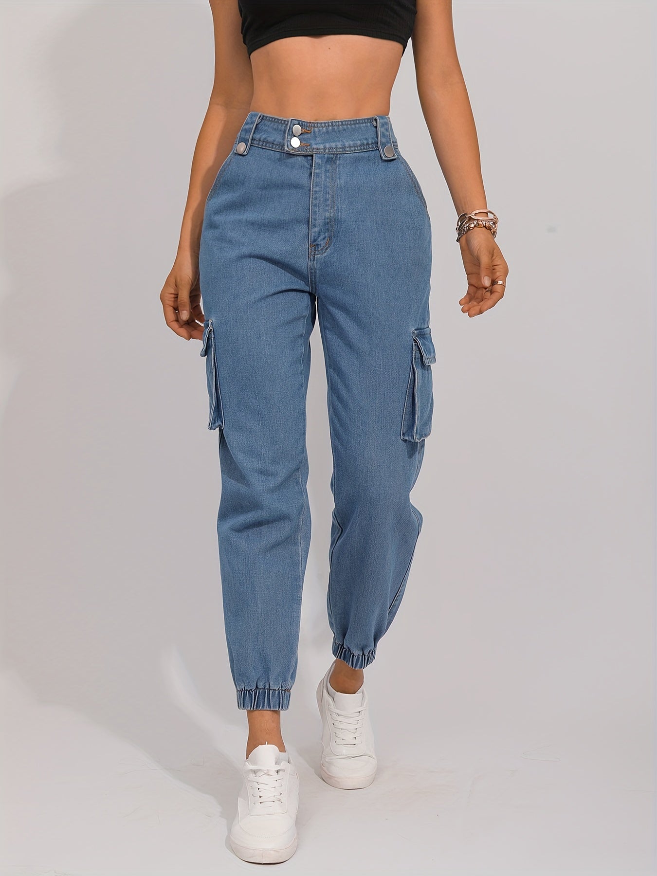 Cargo Jogger Jeans Street Style Denim