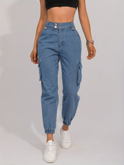 Cargo Jogger Jeans Street Style Denim
