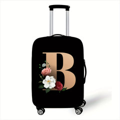 Flower Letters Travel Luggage Cover Elastic Dustproof Protective Washable Case