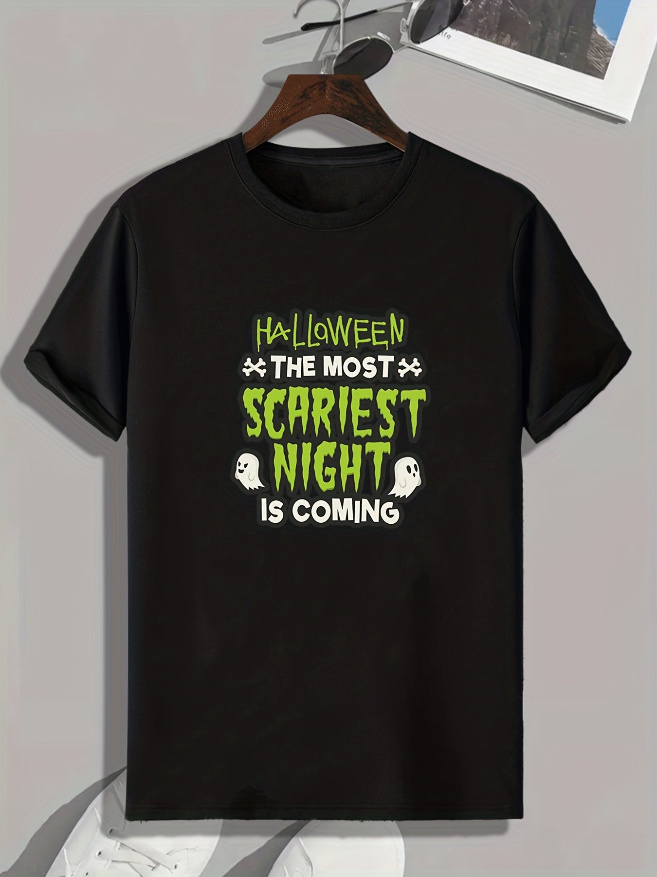 Men's Halloween Style Print T-shirt Casual Crew Neck Tee