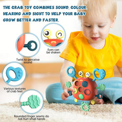 Montessori Crab Toy Toddler Sensory Travel Educational Learning Fine Motor Pull