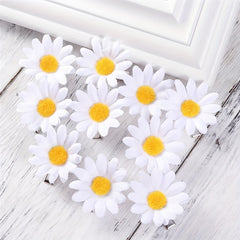 10pcs Baby Girls Daisy Hair Clips Princess Decorative Accessories
