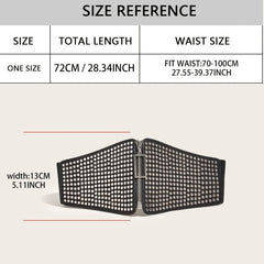 Elastic Zipped Waist Belt Punk Y2K Corset Studded Belt