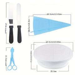 80pcs Cake Decorating Supplies Kit With Cake Turntable Cake Leveler