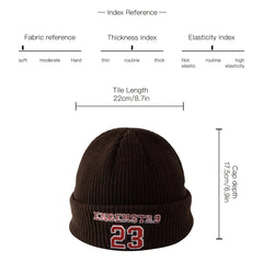 Winter Embroidered Beanie Hat Outdoor Warm Wool Woman Man Unisex