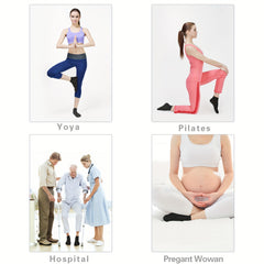 4 Pairs Non Slip Silicone Grip Yoga Socks Short Tube Fitness Sport Socks