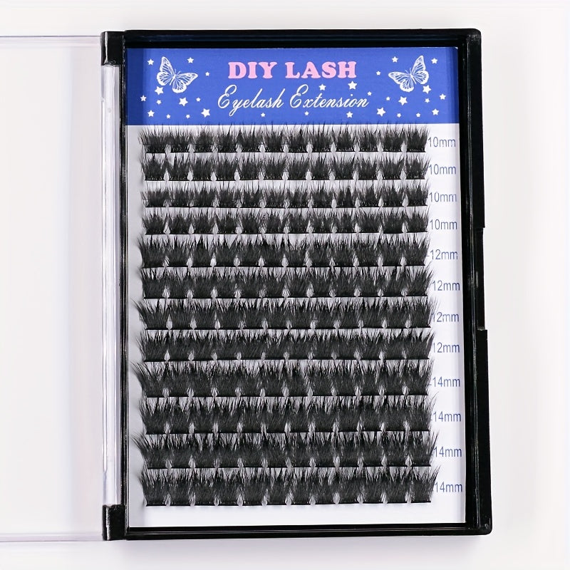Segmented Cluster Lashes Thick Mixed False Eyelashes C Curling