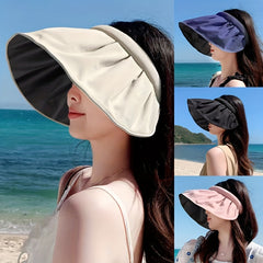 Foldable Shell Visor Hat Wide Brim UV Protection Sun Hat