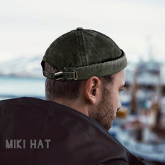Washed Melon Leather Hat Hip Hop Hat Summer Beanie Hat