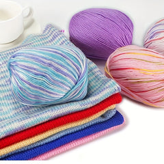 Multicolor Soft Yarn for Knitting & Crocheting - 6 Ply Bulk Yarn