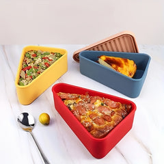 Triangle Silicone Pizza Storage Container, Reusable Slice Keeper