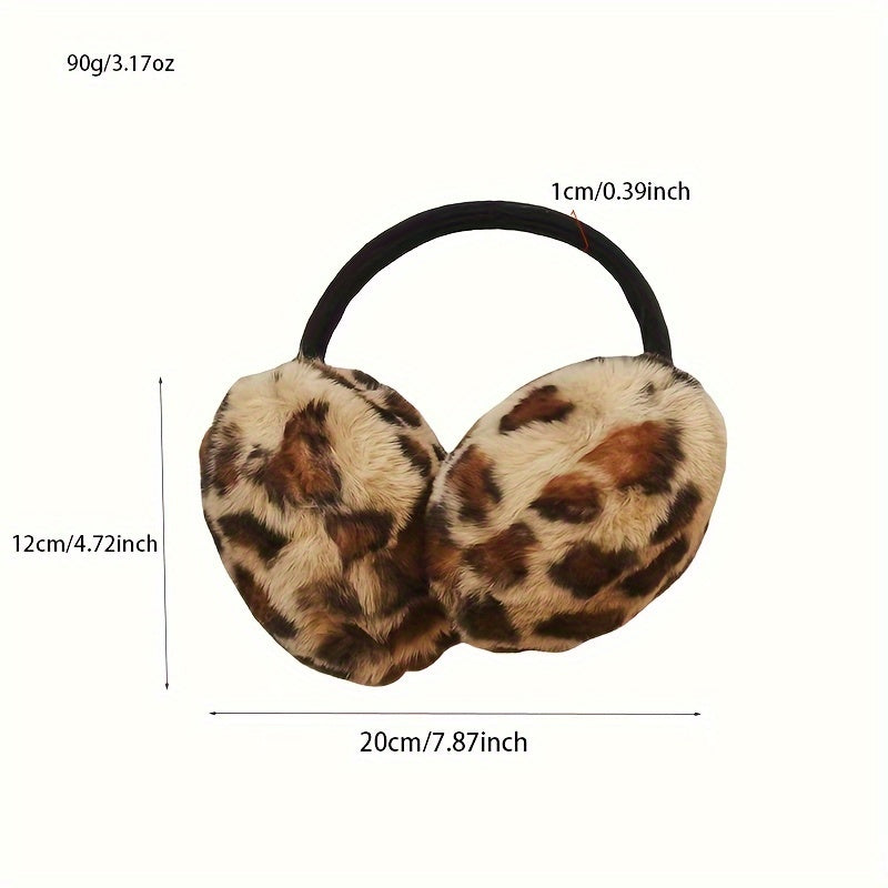 Leopard Print Plush Earmuffs for Kids